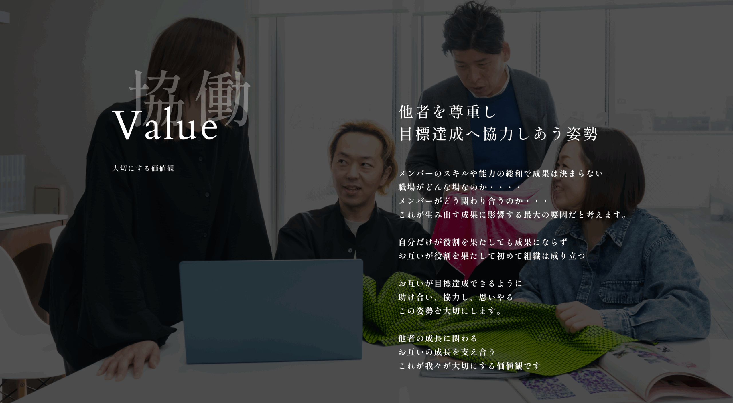 他者を尊重し、目標達成へ協力しあう姿勢